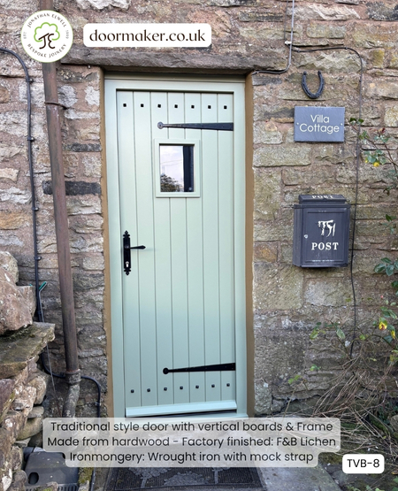 traditional external door made to measure lichen
