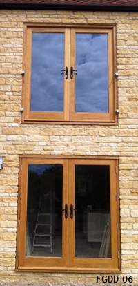 oak french doors fully glazed