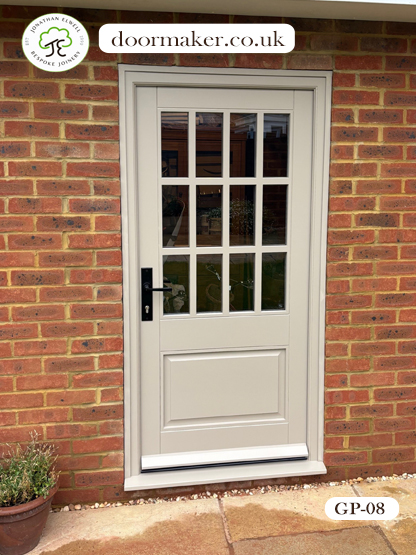 12 glazed panel door light gray