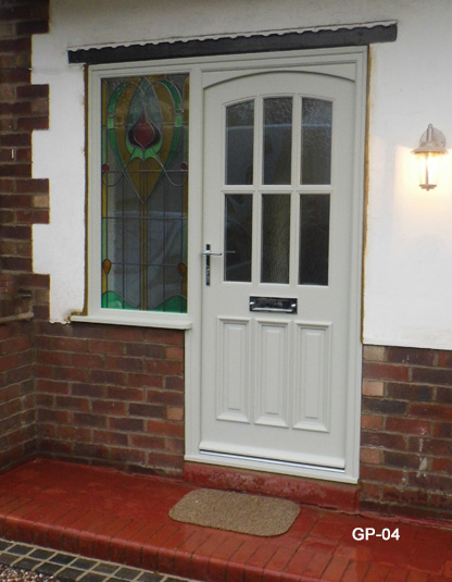 6 pane over 3 timber panel front door
