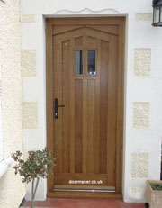 panelled angled head doors