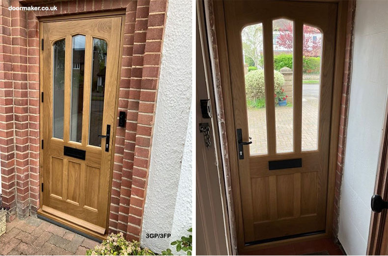 oak gothic style doors