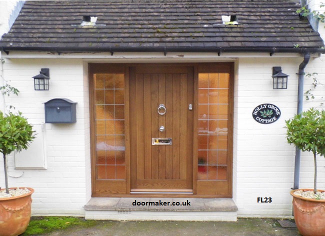 cottage style door and frame sidelights