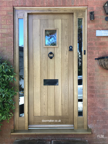 ak cottage door with sidelights