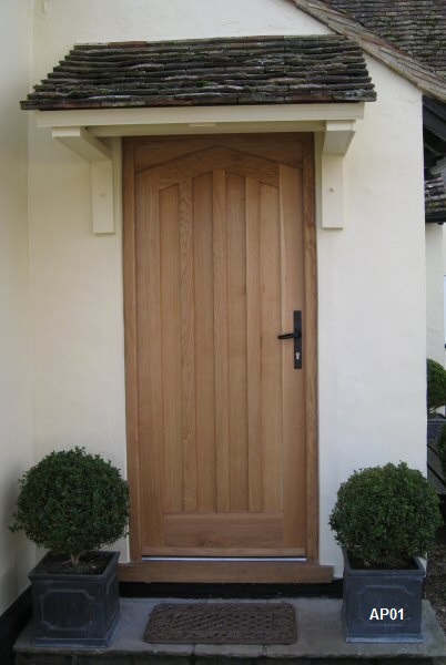 oak panelled angled door