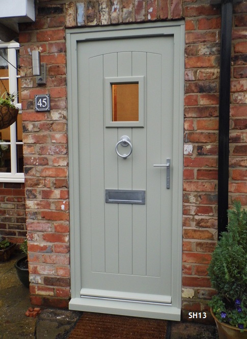 cottage style swept head door painted