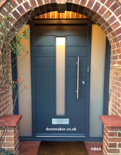 contemporary door and sidelights