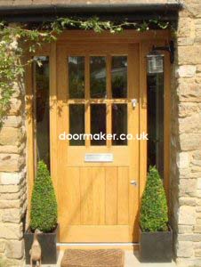 oak door 6 pane fl door