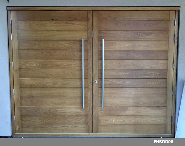 contemporary oak garage doors