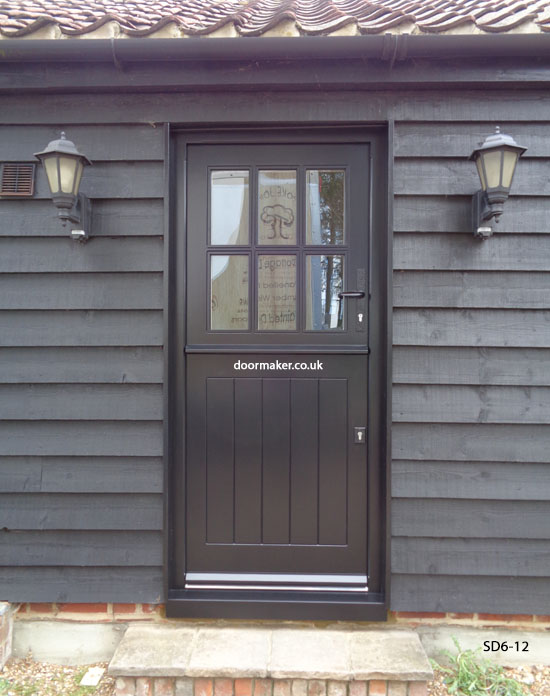 black stable door 6 panes