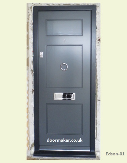 grey panel door