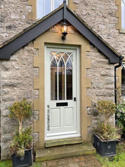 gothic style hardwood front door