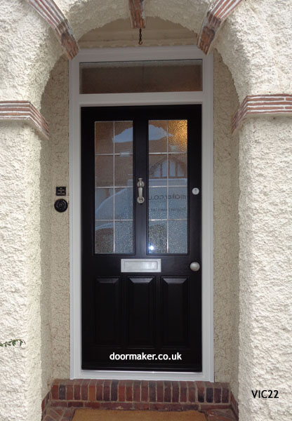 victorian door with toplight