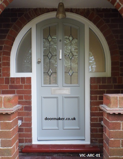 arched victorian front door and frame