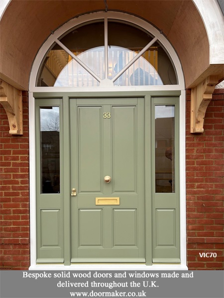 victorian front door arched toplight lichen